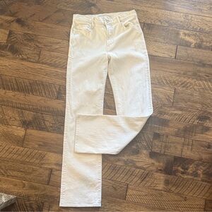 MOTHER Women's Straight Leg Jeans in Cream